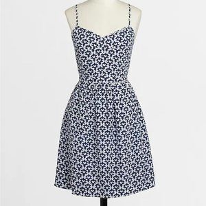 J. Crew  |  Navy Ivory Printed Seaside Cami Dress